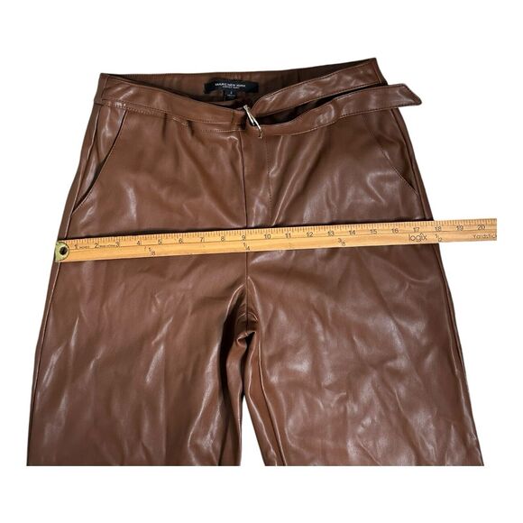Marc New York Andrew Marc Womens Cognac Faux Leather Cropped Pants 2 - Picture 8 of 16
